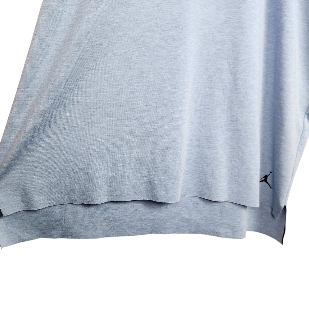 Jordan Brand Flight Short Sleeved Raw Edge Hem Baby Blue Shirt Mens Size 3XL - Picture 5 of 9